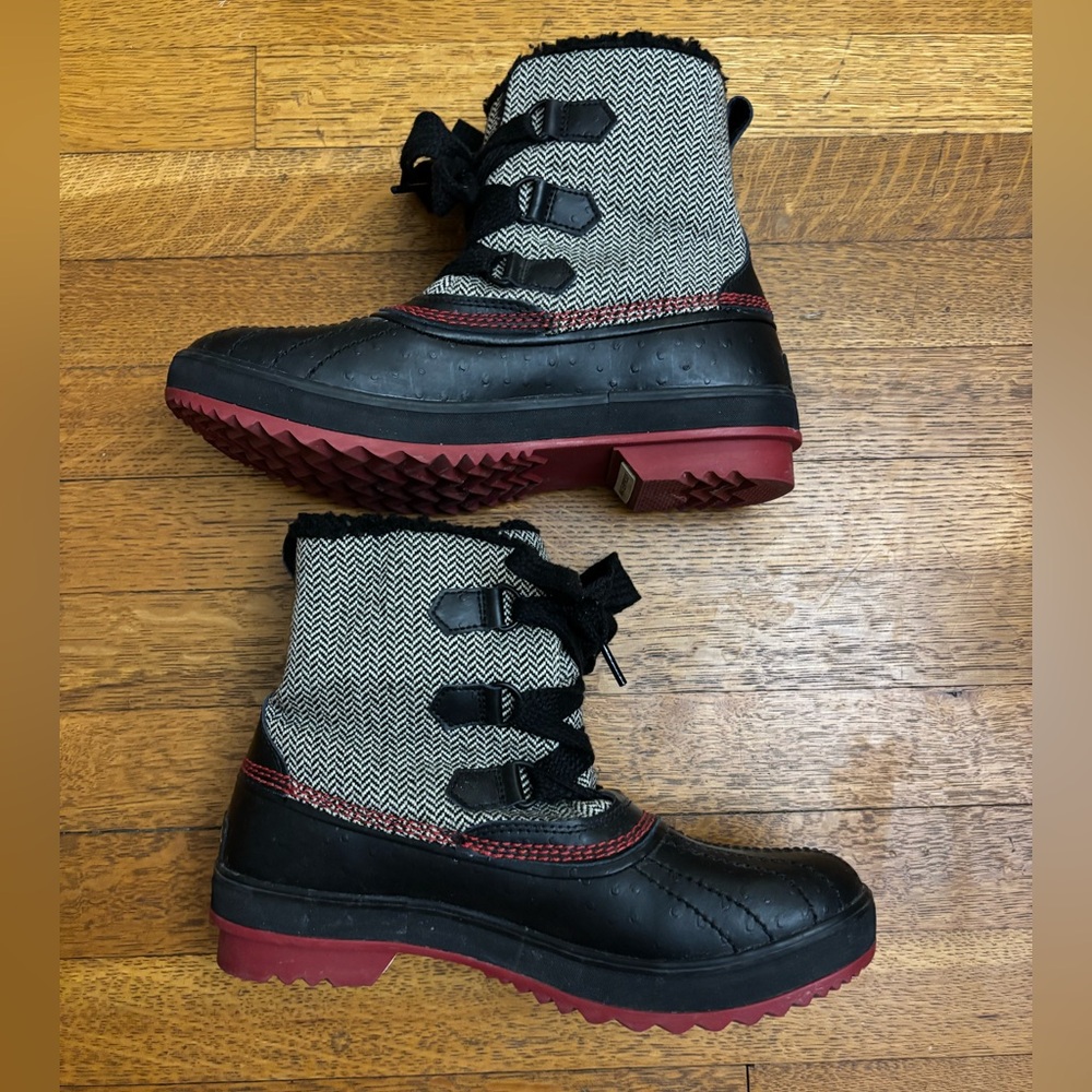 SOREL Tivoli Herringbone Tweed Boots
